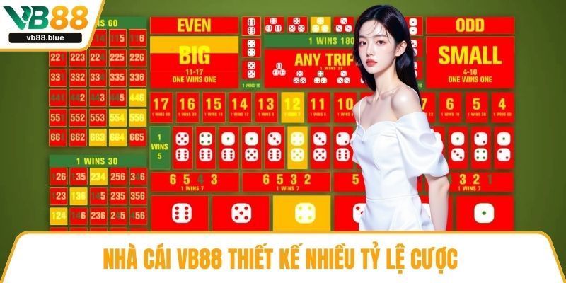 Nhà cái VB88 thiết kế nhiều tỷ lệ cược